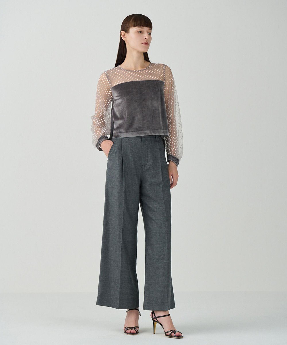 GRACE CONTINENTAL フロッキーチュールコンビトップ