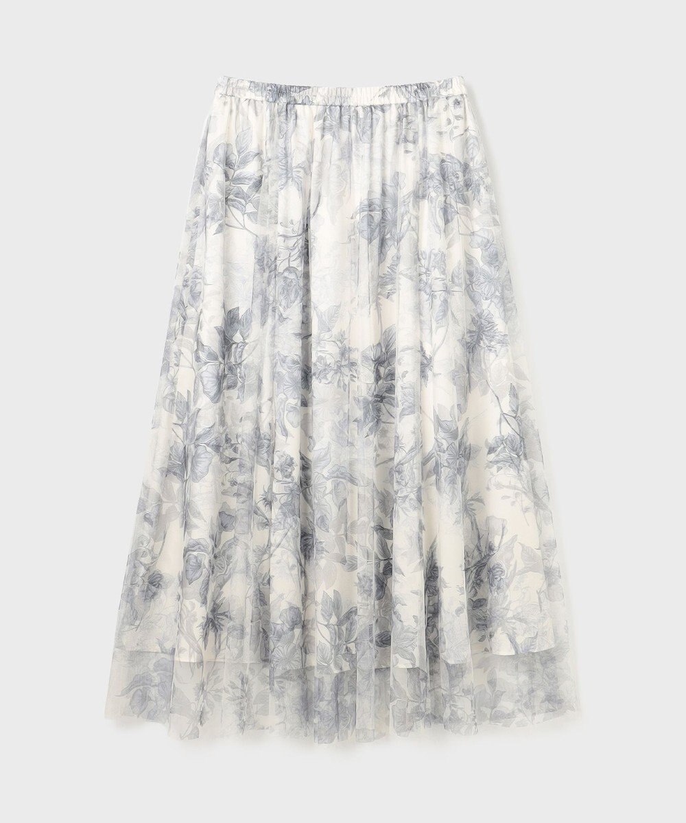 GRACE CONTINENTAL シャドーフラワープリントスカート 
