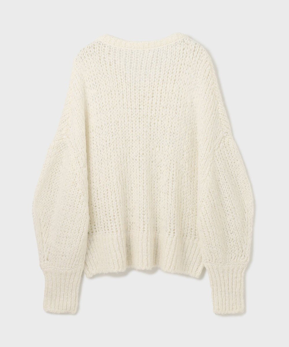 GRACE CONTINENTAL スパンコール畦ニットトップ 