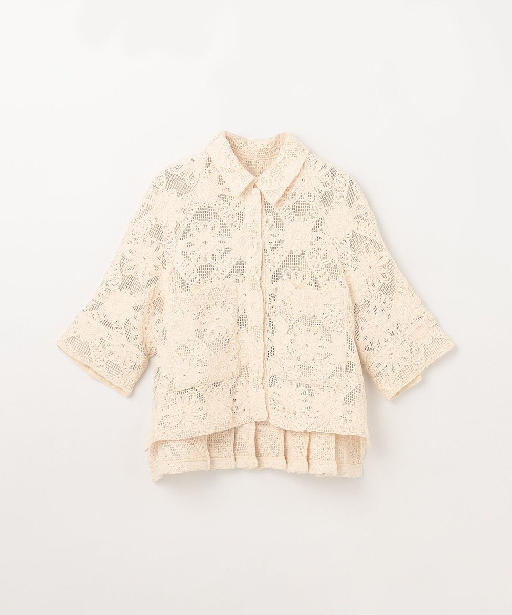 GRACE CONTINENTAL バックタックレースシャツ