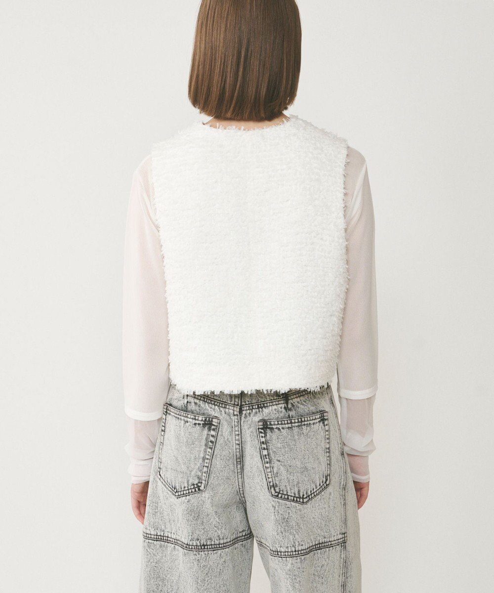 GRACE CONTINENTAL ツイードショートジレジャケット 