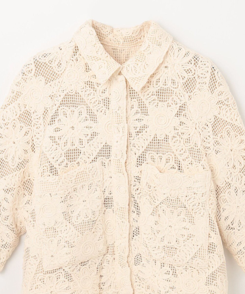 GRACE CONTINENTAL バックタックレースシャツ 