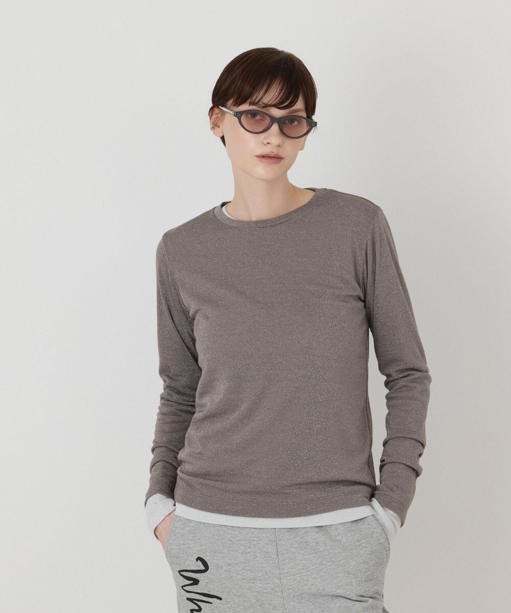 GRACE CONTINENTAL ラメクルーカットトップ 