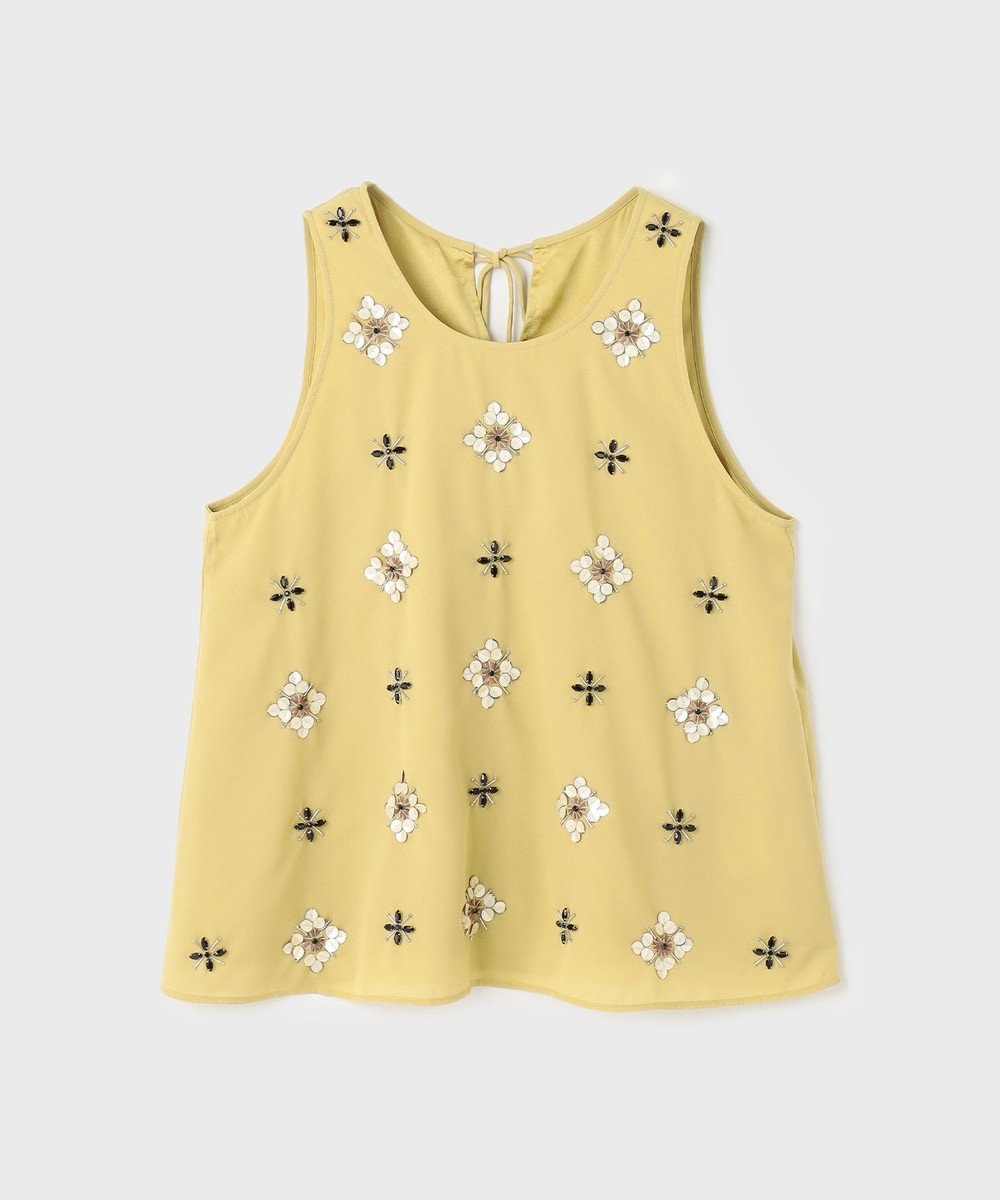 GRACE CONTINENTAL ビジューノースリーブトップ