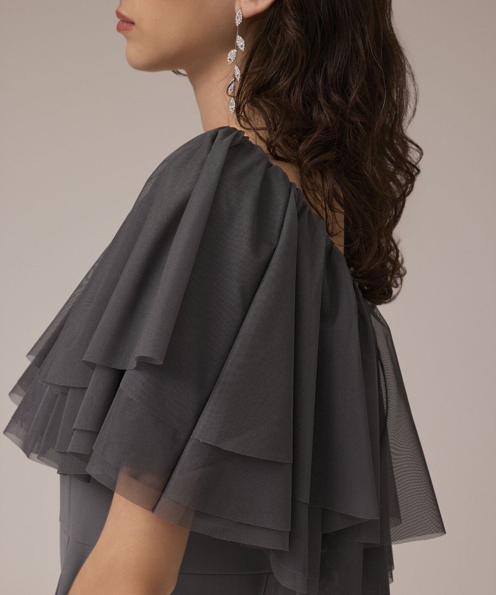 GRACE CONTINENTAL フリルケープサロペット 