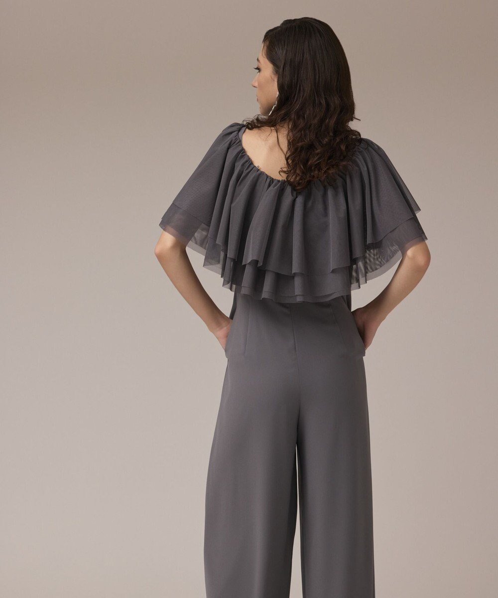 GRACE CONTINENTAL フリルケープサロペット 