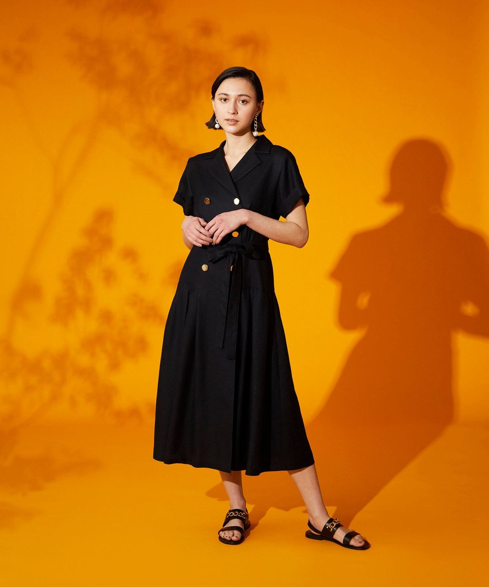 リネンタッチミリタリーワンピース Grace Continental Grace Continental グレースコンチネンタル 通販 リネンタッチミリタリーワンピース Grace Continental Grace Continental グレースコンチネンタル 通販