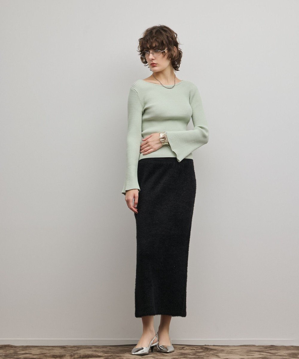 GRACE CONTINENTAL アイレットリブニットトップ 