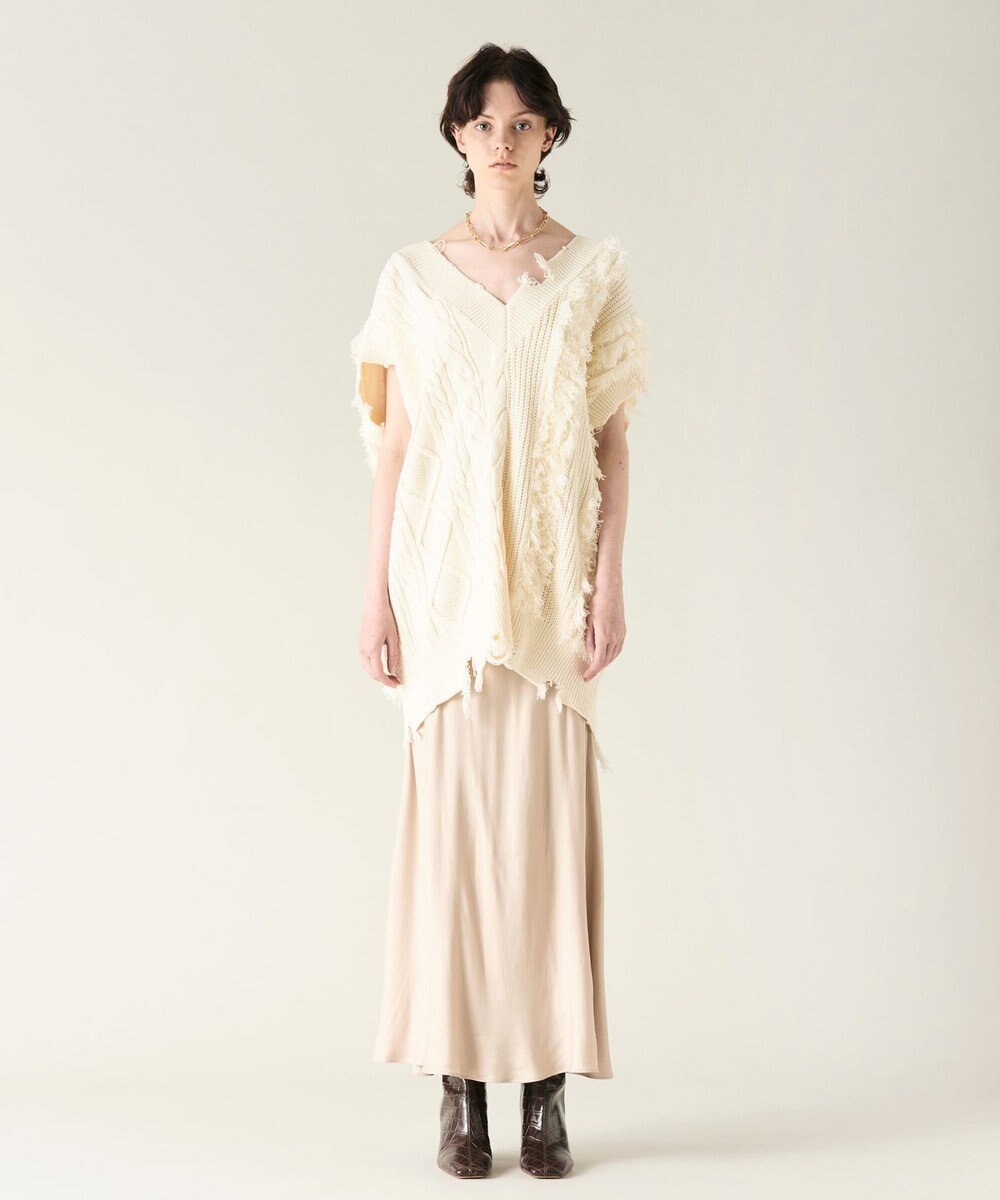 GRACE CONTINENTAL クラッシュニットトップ