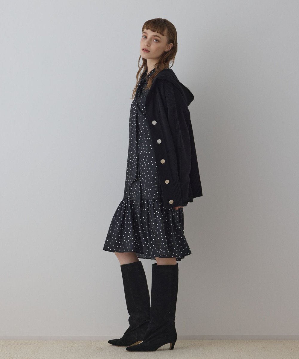 GRACE CONTINENTAL ウールフードニットカーディガン 