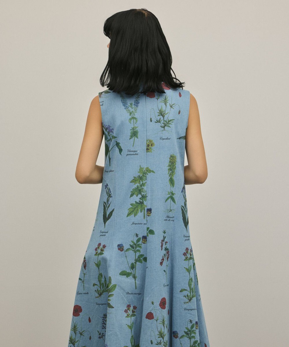 GRACE CONTINENTAL ボタニカルプリントフレアワンピース 