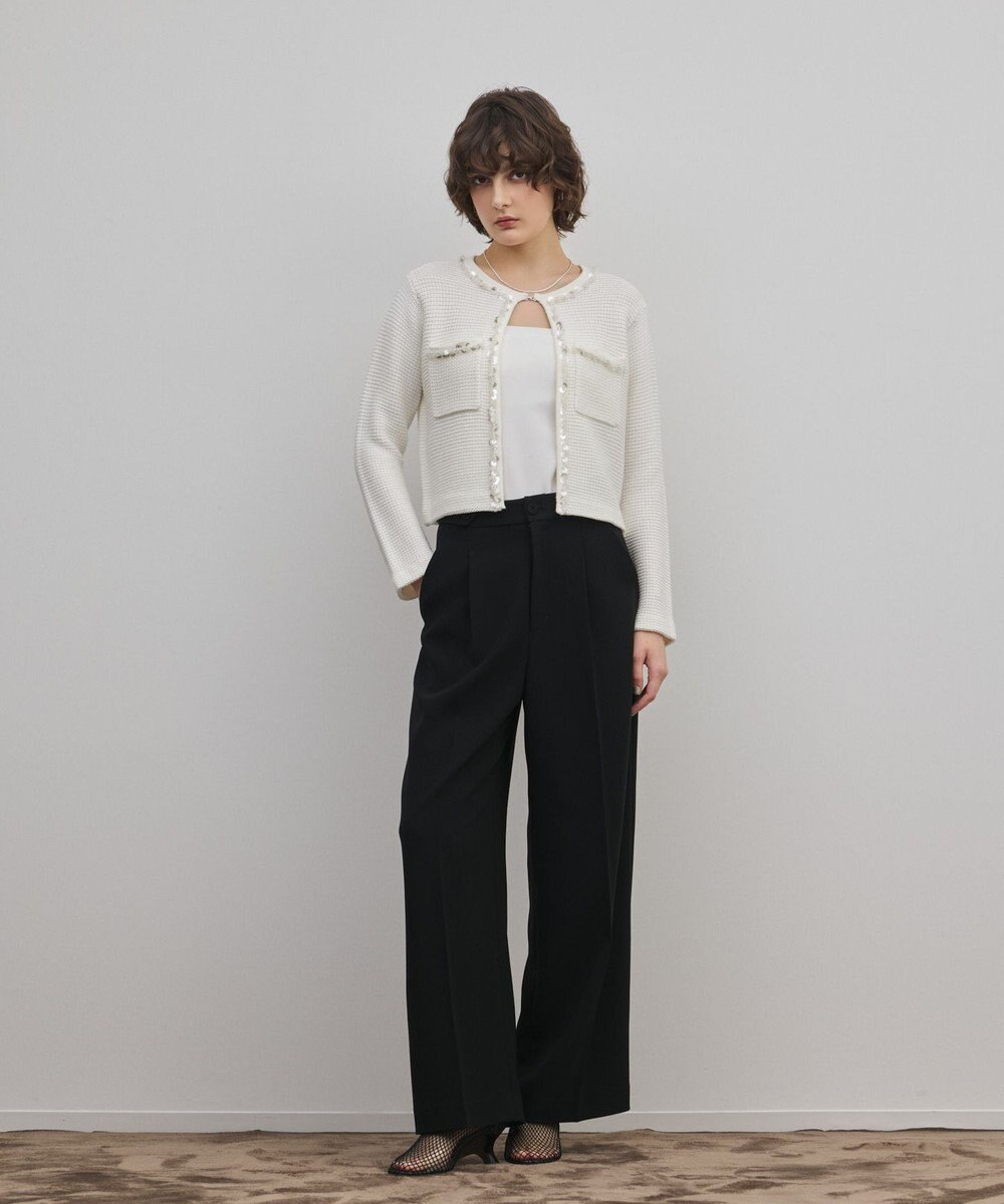 GRACE CONTINENTAL ブレードツイードニットジャケット 