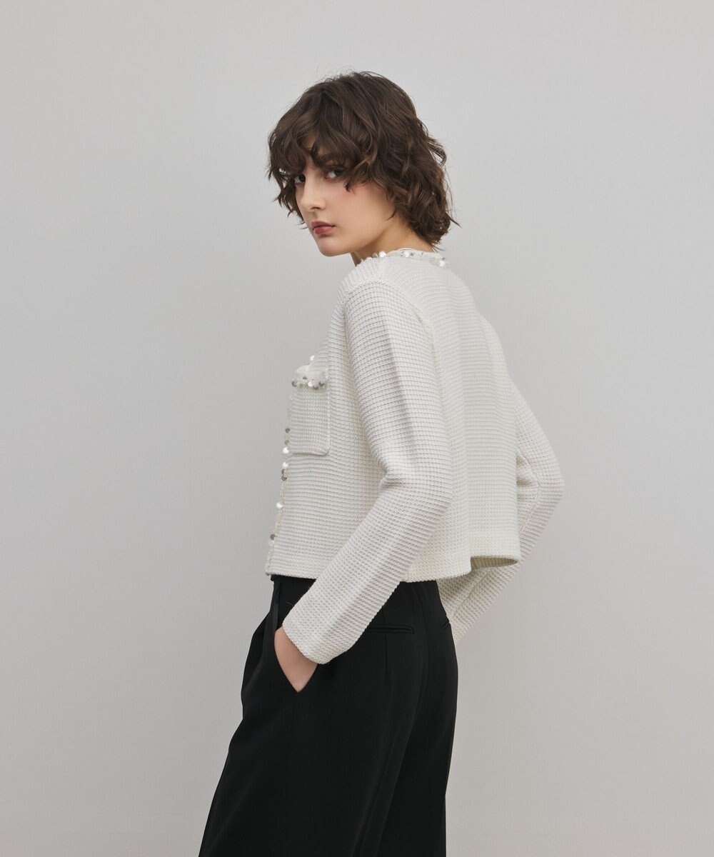 GRACE CONTINENTAL ブレードツイードニットジャケット 