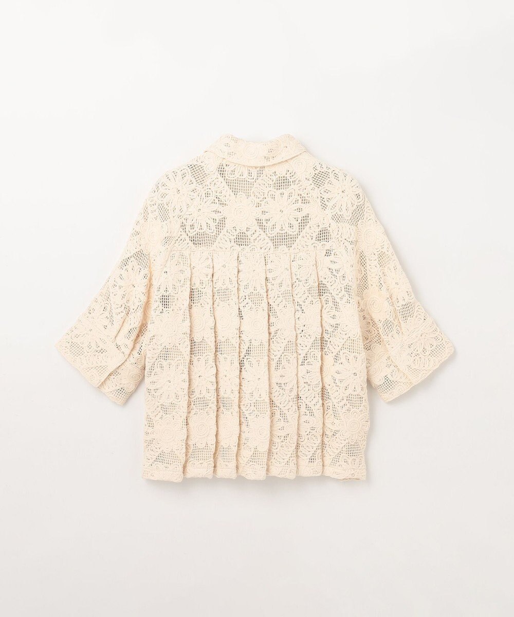 GRACE CONTINENTAL バックタックレースシャツ
