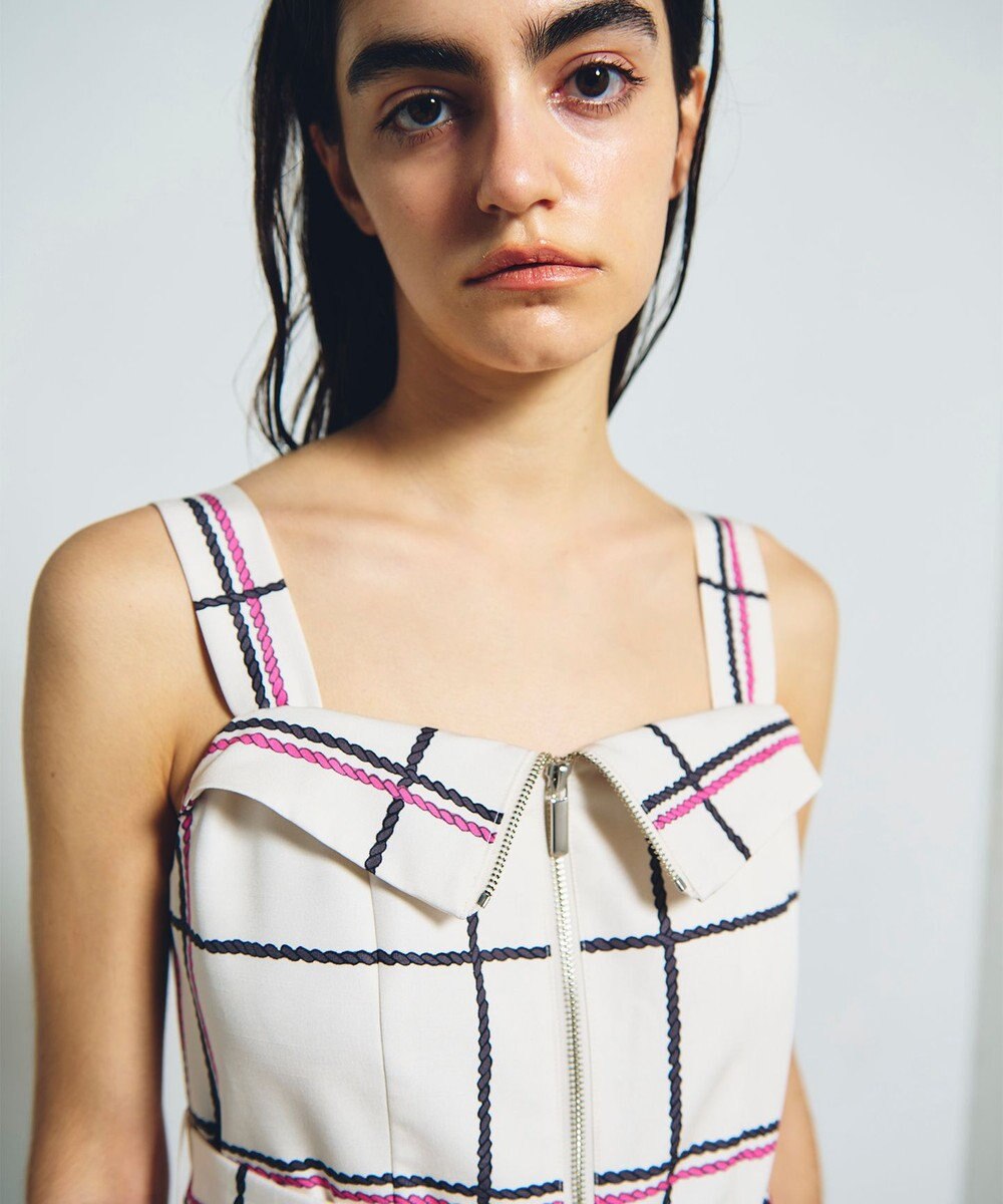 GRACE CONTINENTAL ロープチェックワンピース