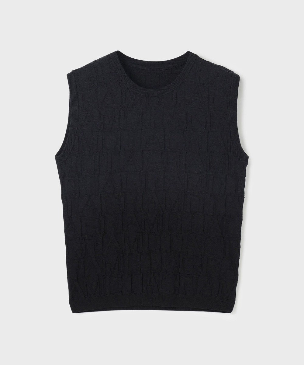 GRACE CONTINENTAL モノグラムニットトップ