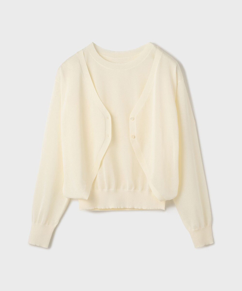 GRACE CONTINENTAL レイヤードニットトップ 