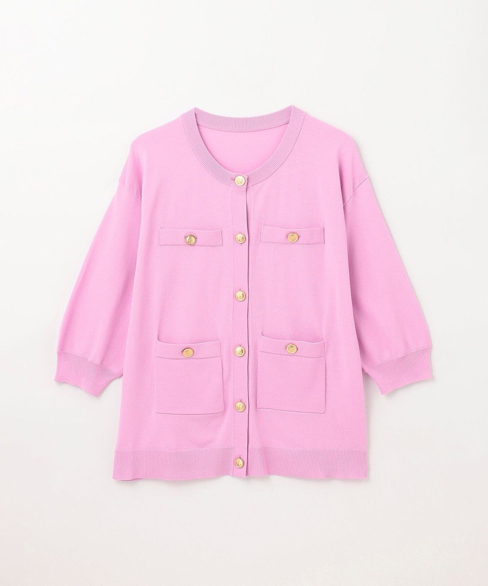 GRACE CONTINENTAL 配色ニットカーディガン 