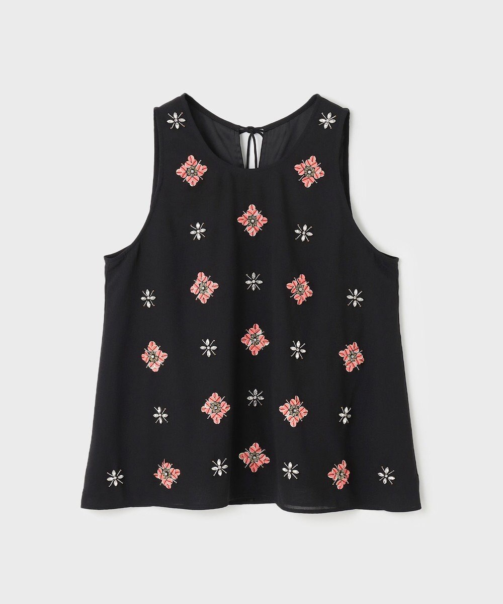 GRACE CONTINENTAL ビジューノースリーブトップ