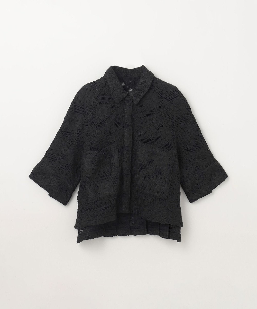 GRACE CONTINENTAL バックタックレースシャツ
