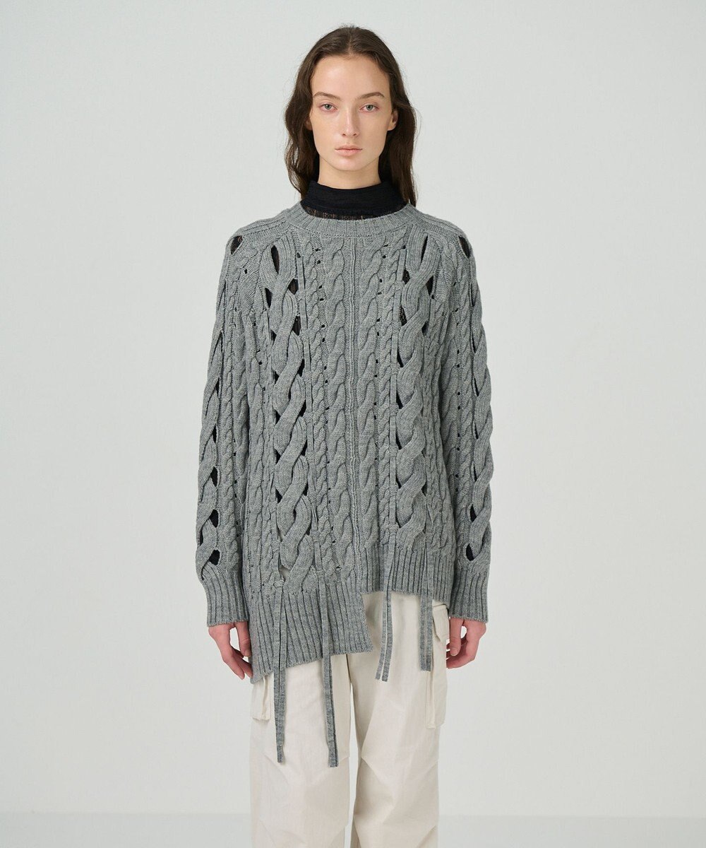 GRACE CONTINENTAL オーバーケーブルニットトップ