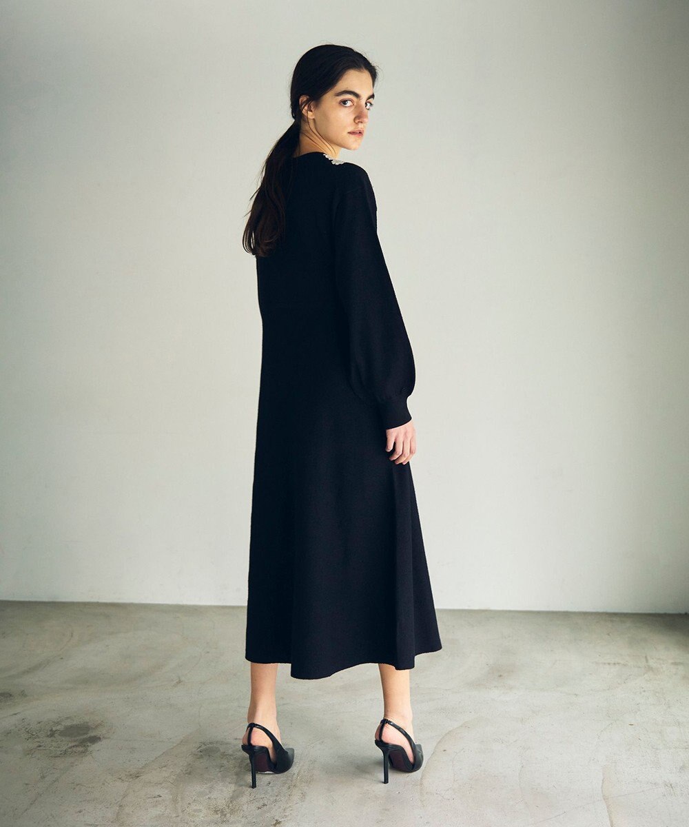 GRACE CONTINENTAL エスニック刺繍ニットワンピース 