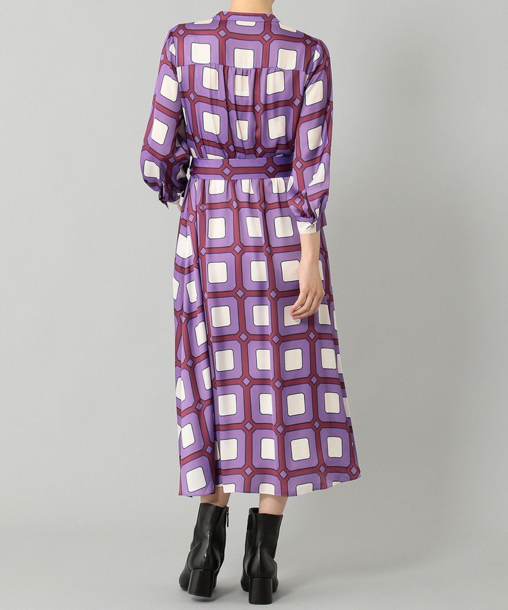 グレースコンチネンタルサテンジオメトリックドレス36