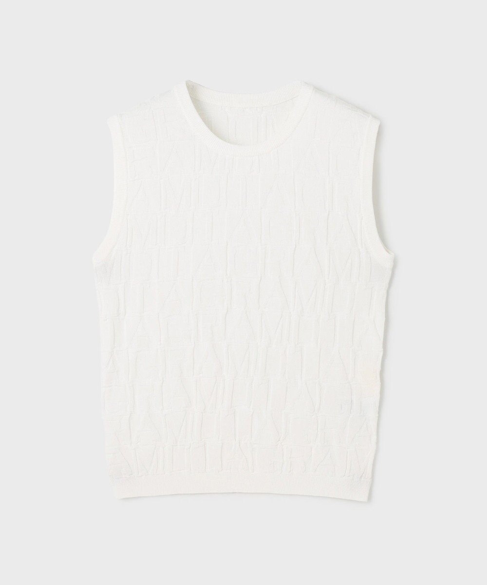 GRACE CONTINENTAL モノグラムニットトップ