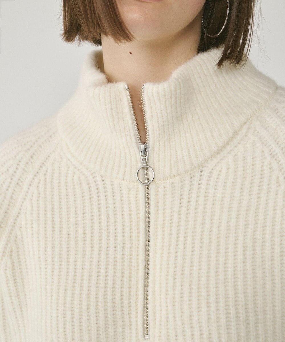 GRACE CONTINENTAL 畦zipニットトップ 
