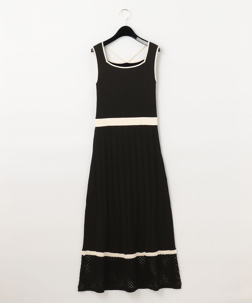 GRACE CONTINENTAL メッシュヘムニットワンピース