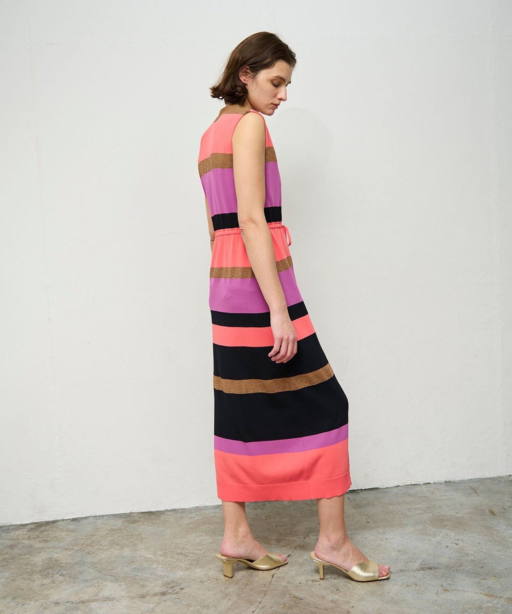 GRACE CONTINENTAL ニットマルチボーダージレ 