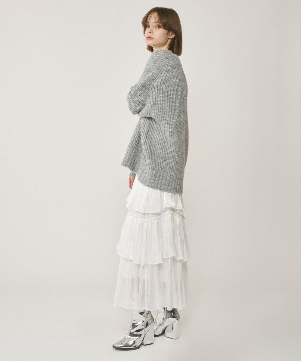 GRACE CONTINENTAL ラメ畦ニットトップ 