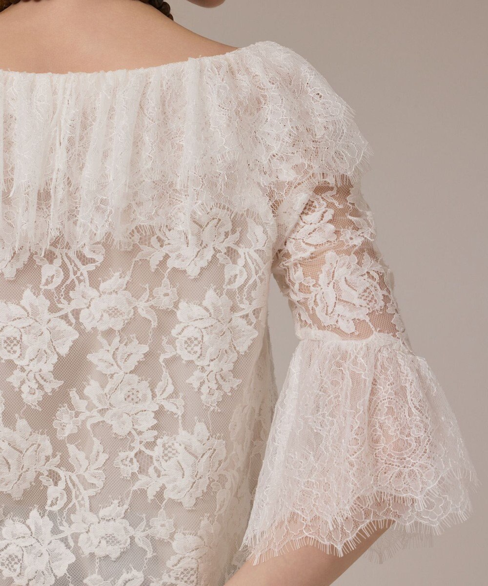 GRACE CONTINENTAL レースコンビフリルブラウス 