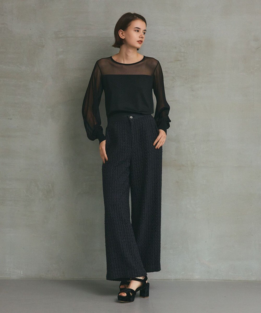 GRACE CONTINENTAL ラメコンビシアーニット 