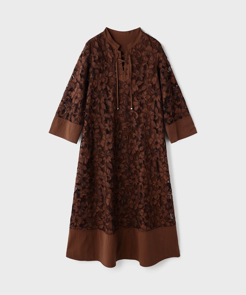 GRACE CONTINENTAL カットワークAラインワンピース 