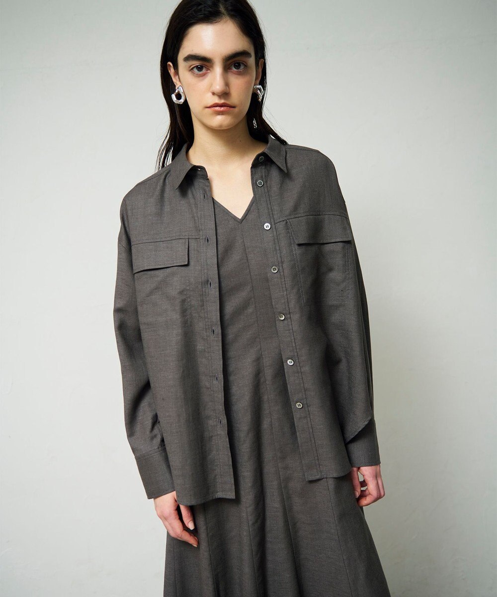 GRACE CONTINENTAL トリアセリネンオーバーシャツ