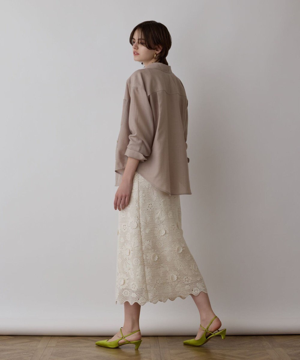 GRACE CONTINENTAL シアー2wayウエスタンシャツ 