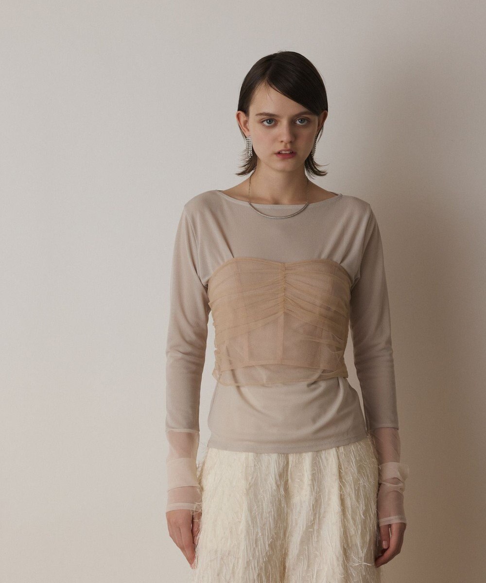 GRACE CONTINENTAL チュールベアトップ 