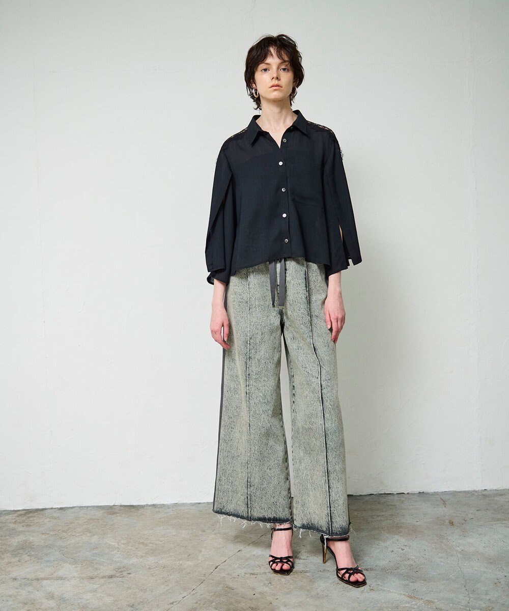 GRACE CONTINENTAL デニムワイドイージーパンツ