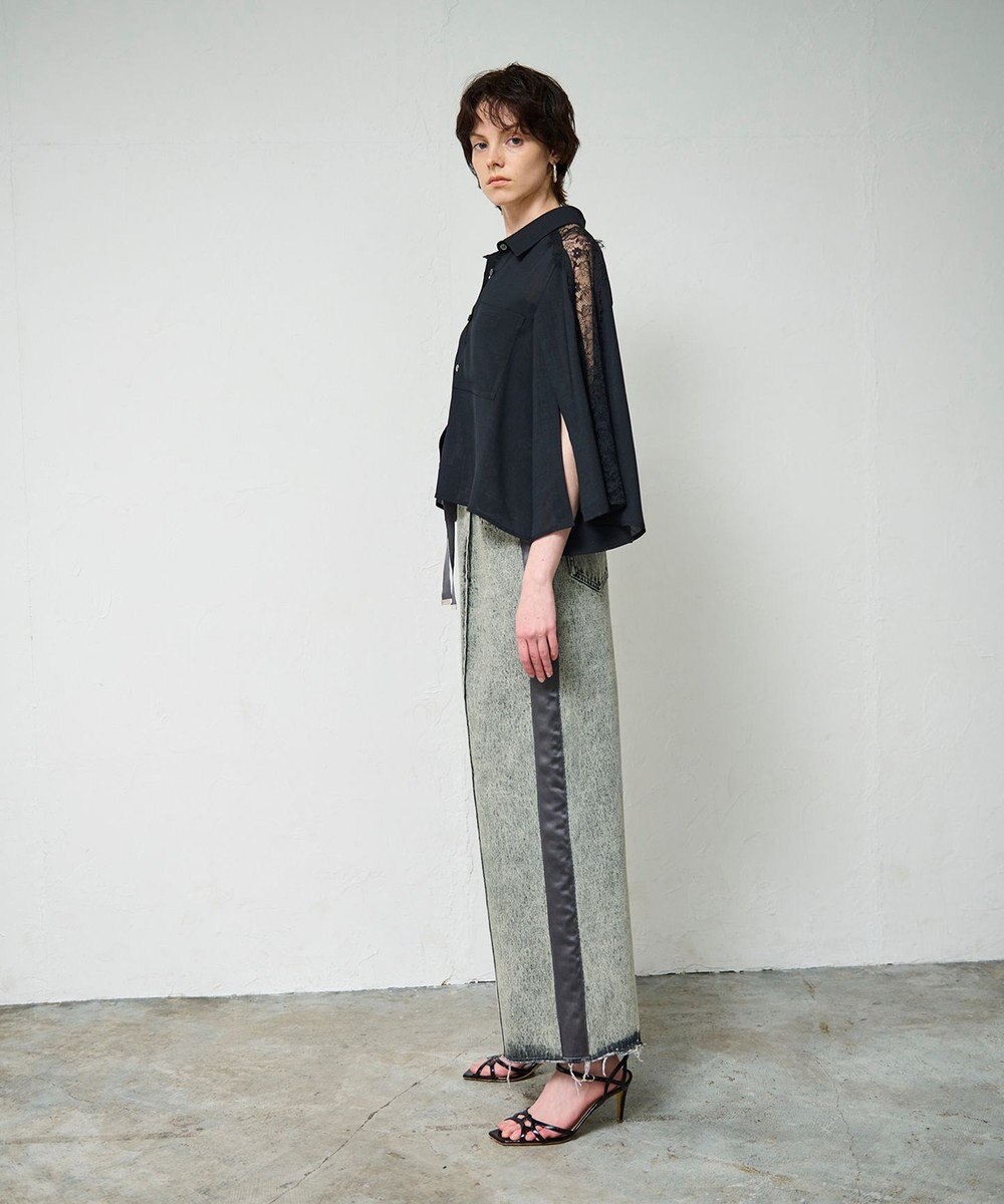 GRACE CONTINENTAL デニムワイドイージーパンツ