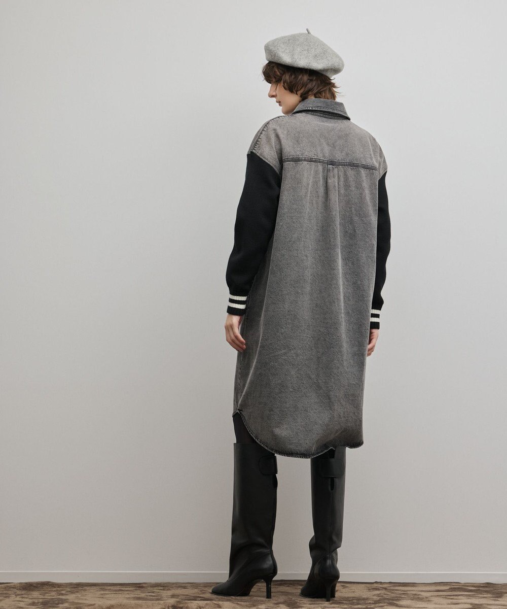 GRACE CONTINENTAL ニットスリーブデニムワンピース 