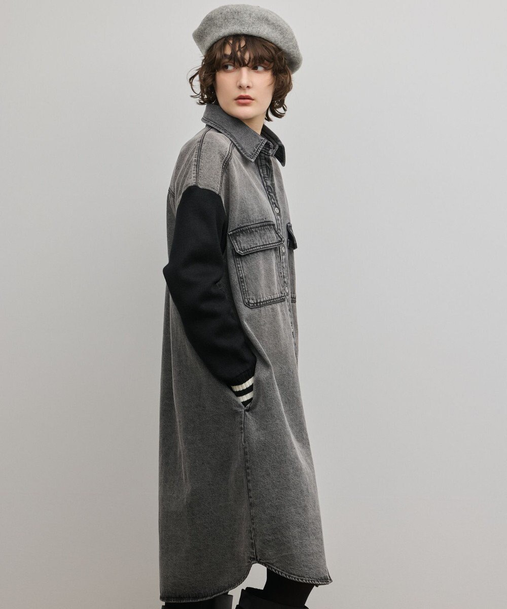 GRACE CONTINENTAL ニットスリーブデニムワンピース 