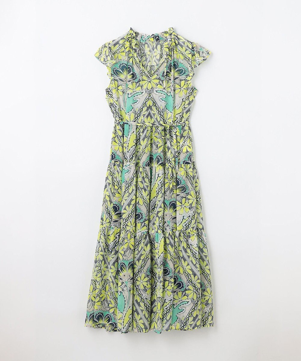 GRACE CONTINENTAL シフォンプリントティアードワンピース 