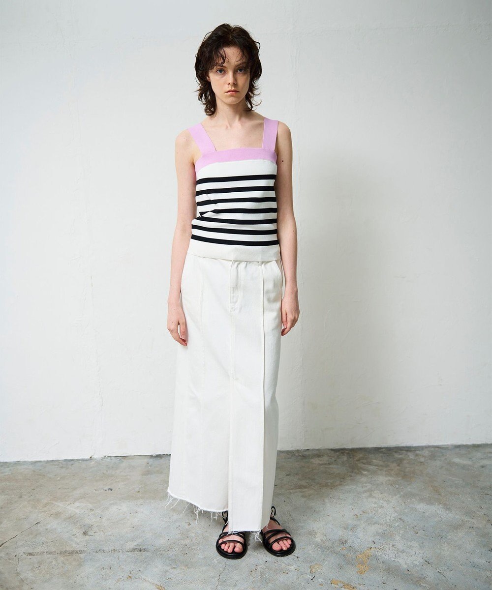 GRACE CONTINENTAL 配色ニットキャミ 