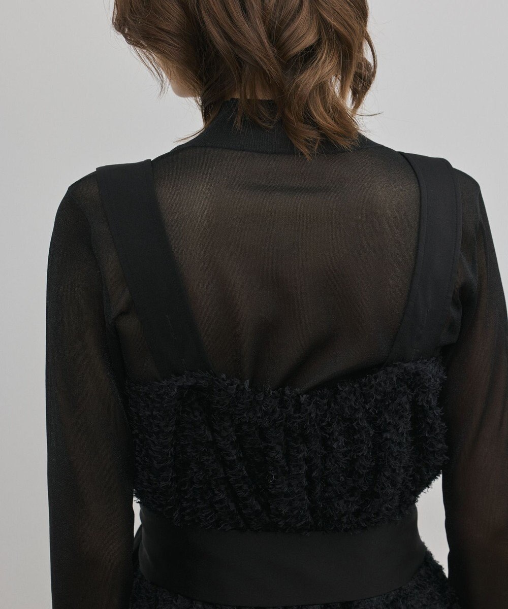 GRACE CONTINENTAL カットジャガードサロペット 