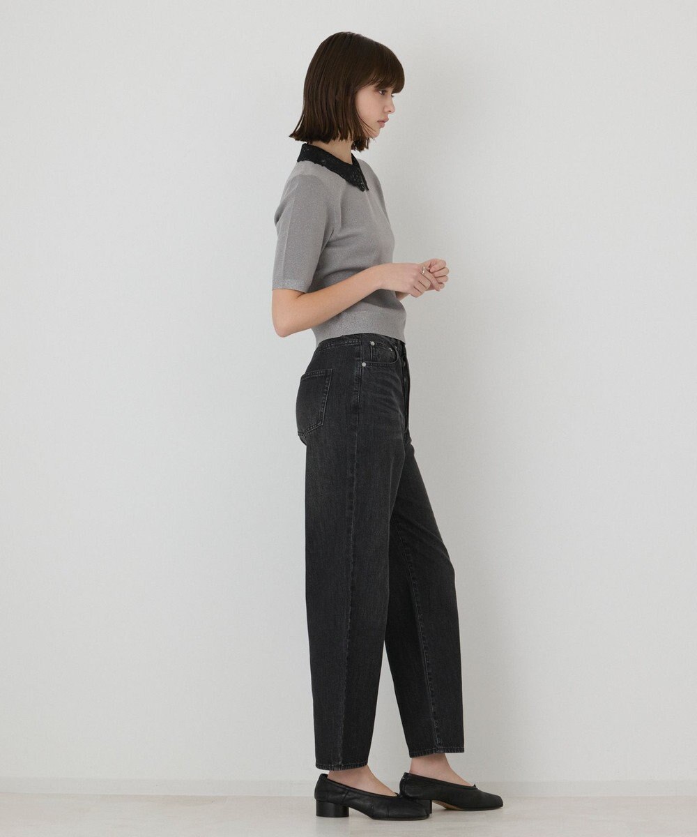 GRACE CONTINENTAL レースカラーラメニットトップ 