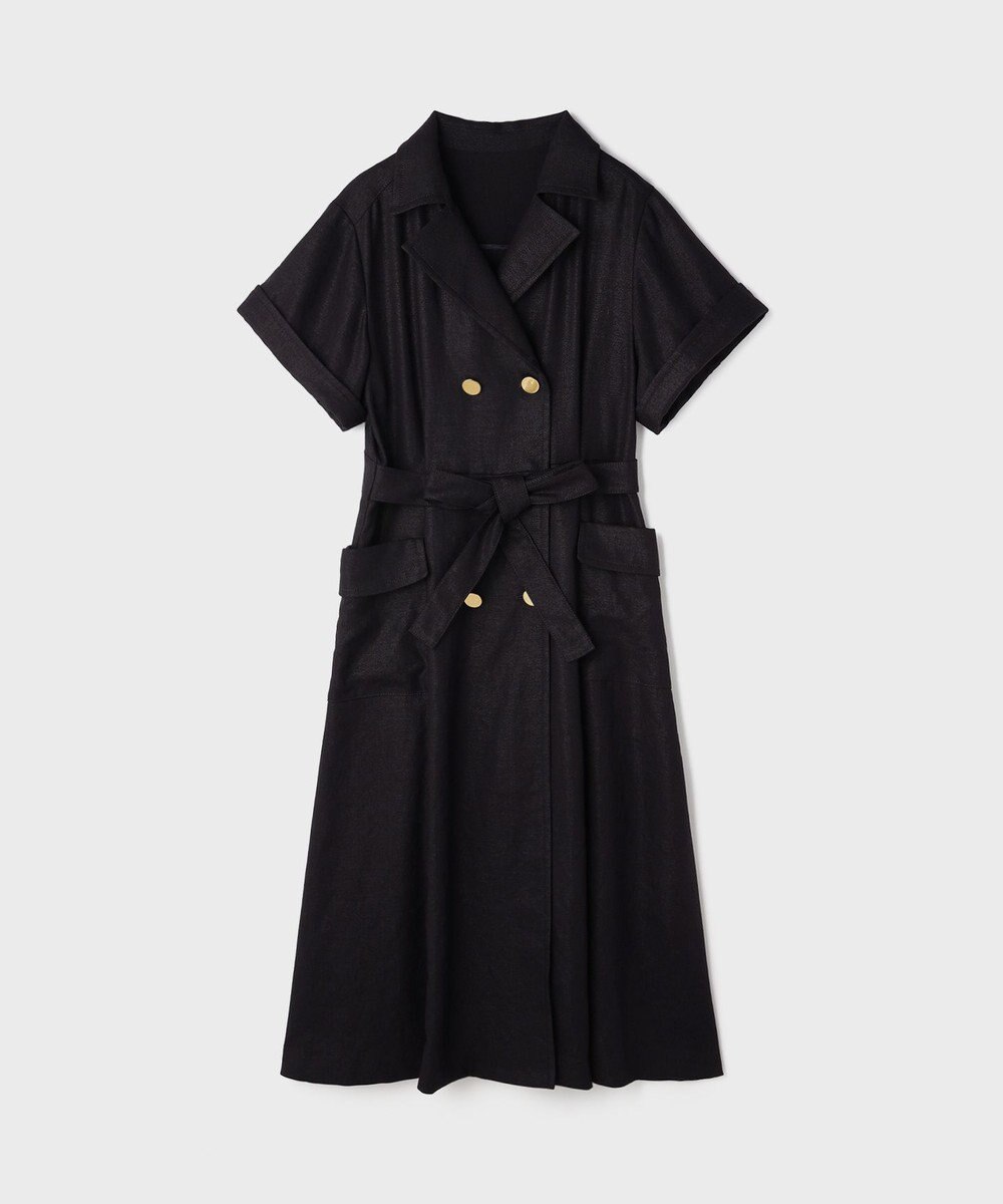 GRACE CONTINENTAL リネンタッチミリタリードレス 