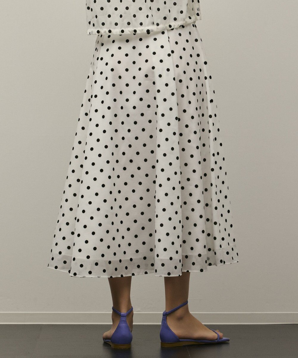 GRACE CONTINENTAL ドットフロッキータックスカート 