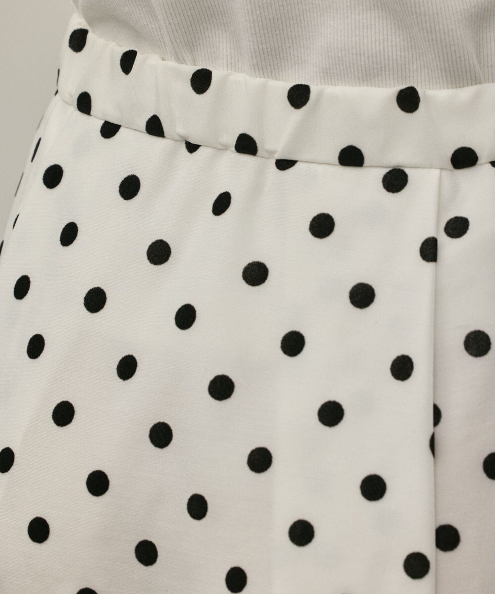 GRACE CONTINENTAL ドットフロッキータックスカート 
