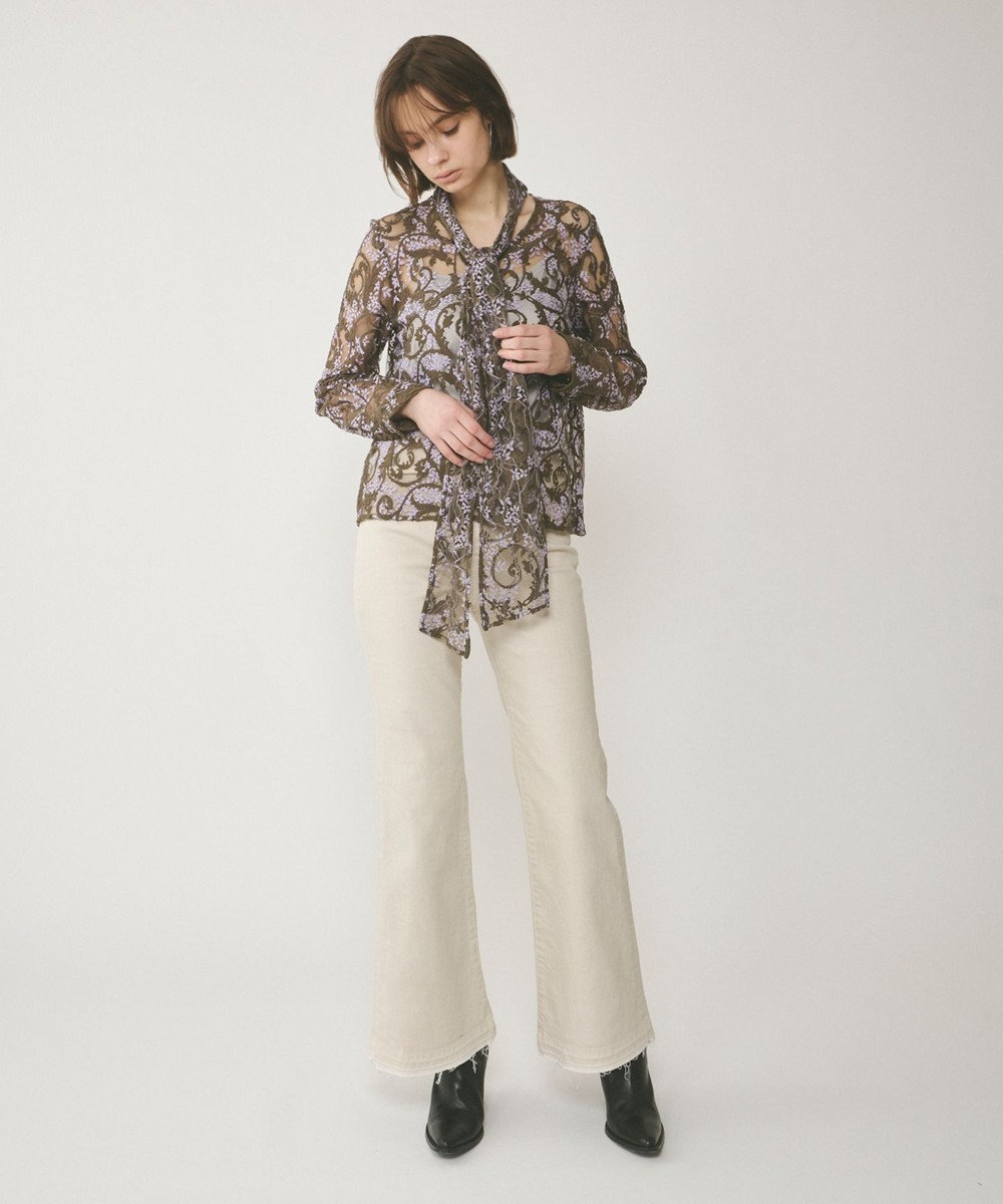 GRACE CONTINENTAL ボウタイ付レースブラウス